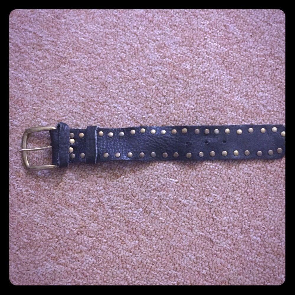 Black Leather Gold Bracelet